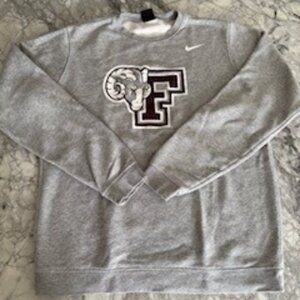 Nike Fordham Ram  Crewneck Gray Size Medium